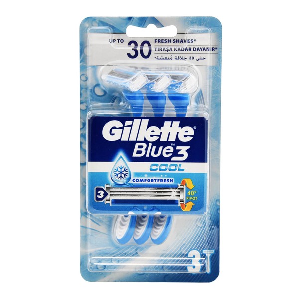 Gillette Blue3 Cool Men's Disposable Razor 3 Pieces 480979-V001 by Gillette