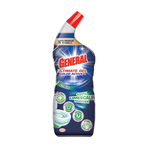 General Toilet Cleaner - Ultimate gel color active 100% limescale remover- citrus 750ml 481106-V001 by Der General