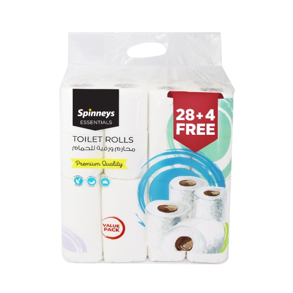 SPINNEYS ESSENTIALS TOILET ROLL 2PLY EMBOSSED