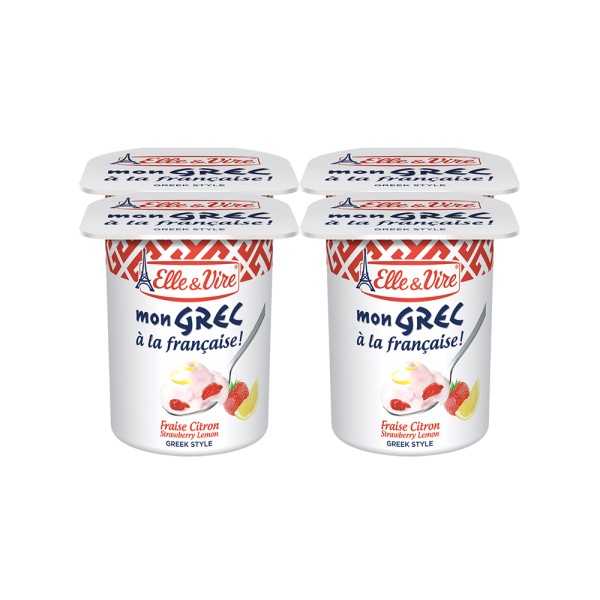 Elle & Vire Dessert Lacte Mon Grec Fraise Citron 125G 487881-V001 by Elle & Vire