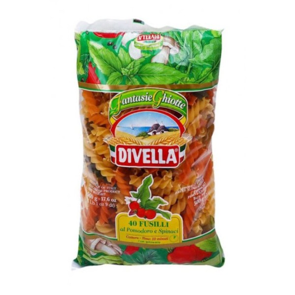 Divella Pasta Fusilli Tricolor 500g 488673-V001 by Divella