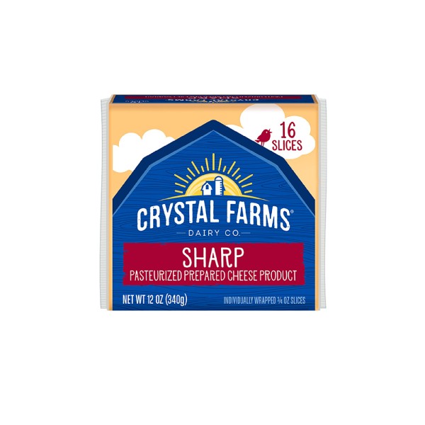 AMERICAN SHARP CHEDDAR 16 SGLS 492790-V001 by Crystal Farms