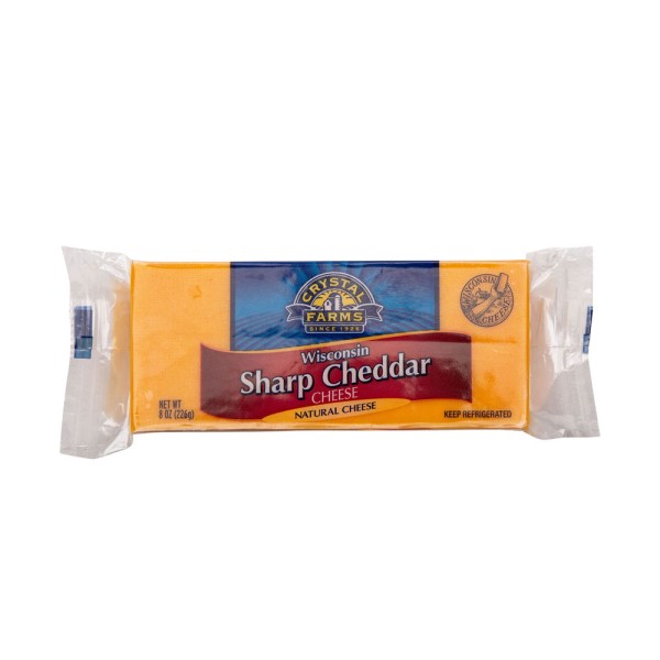 Sharp Cheddar Cheese Chunks 492809-V001 by Crystal Farms