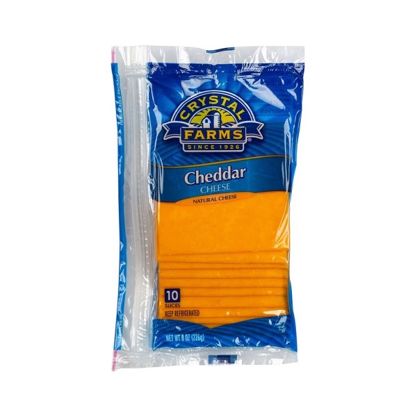 MILD CHEDDAR SHINGLED SLICED 492813-V001 by Crystal Farms