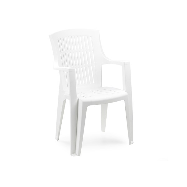 PRO-GARDEN ARPA CHAIR  HIGH BACK WHITE