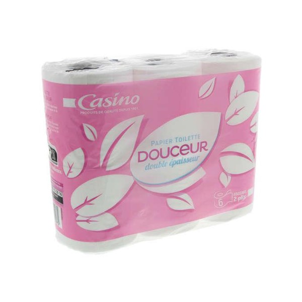 CASINO PAPIER HYGIENIQUE ROSE 2PLIS