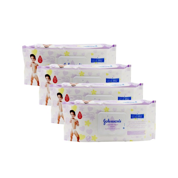 JOHNSON AND JOHNSON JUMBO WIPES ULTIMATE CLEAN 3+1FREE