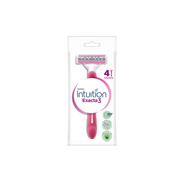 SCHICK RAZOR DISPOSABLE EXACTA3 WITH ALOE FOR WOMEN