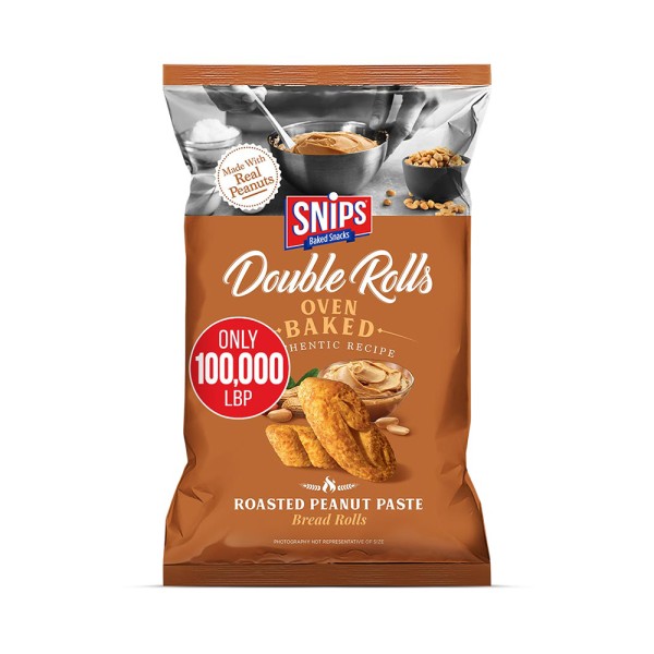 SNIPS DOUBLE ROLLS ROASTED PEANUT PASTE
