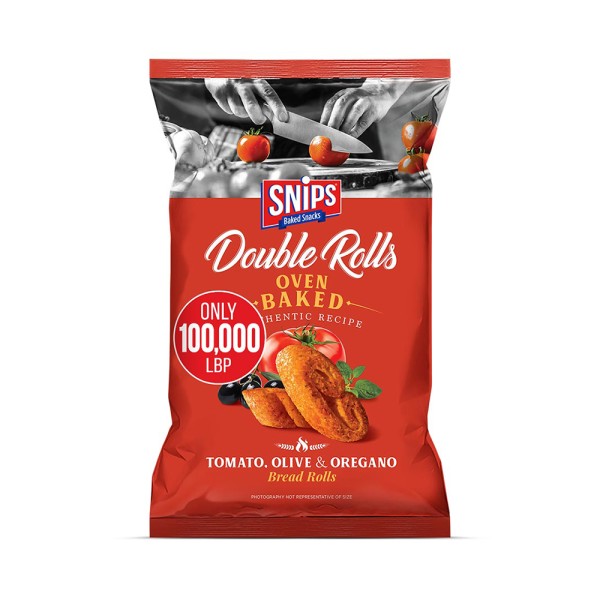 SNIPS DOUBLE ROLLS TOMATO OLIVE AND OREGANO
