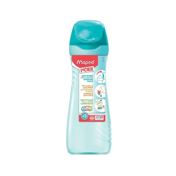 MAPED WATER BOTTLE TURQUOISE