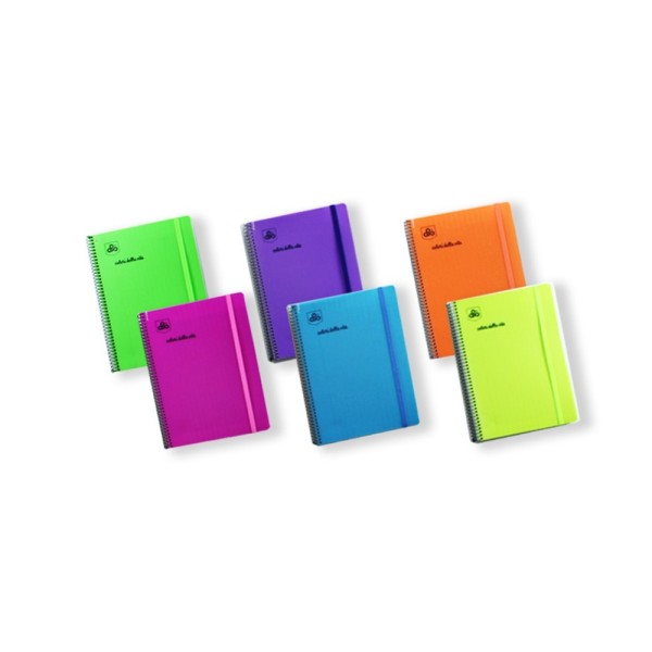 OPP COLORI SPIRAL PP FLUO ELAST 70G A5 SEYES 72SH