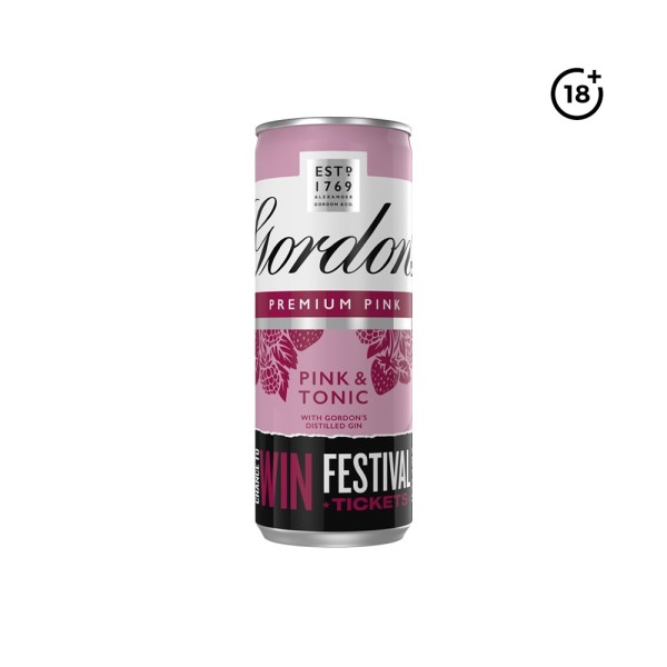 GORDONS PREMIUM PINK CAN
