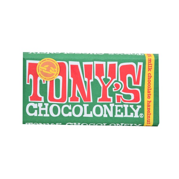 TONY'S CHOCOLONELY MILK CHOCOLAT HAZELNUT