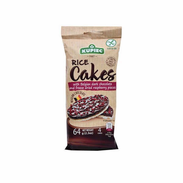 KUPIEC RICE CAKE BELG DRK CHOC RSPBRY