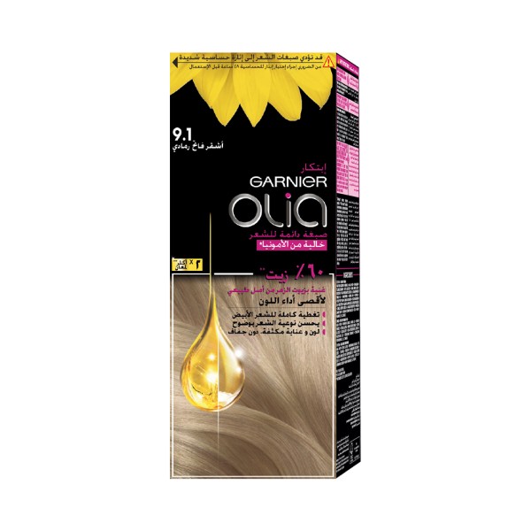 OLIA HAIR DYE 9.1 ASHY LIGHT BLOND
