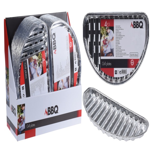 GRILL ALUMINUM HALF MOON SET 32X19CM 523161-V001 by BBQ