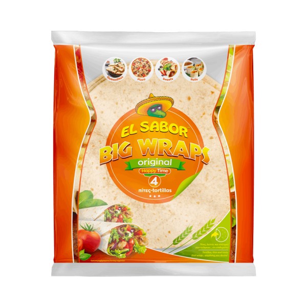 El Sabor Wraps Happy Time 4pc 526346-V001 by El Sabor
