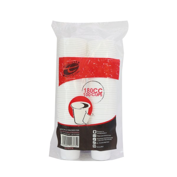 PLASTIC WHITE CUP MEDIUM WEIGHT 180CC 526947-V001 by Trust Econo