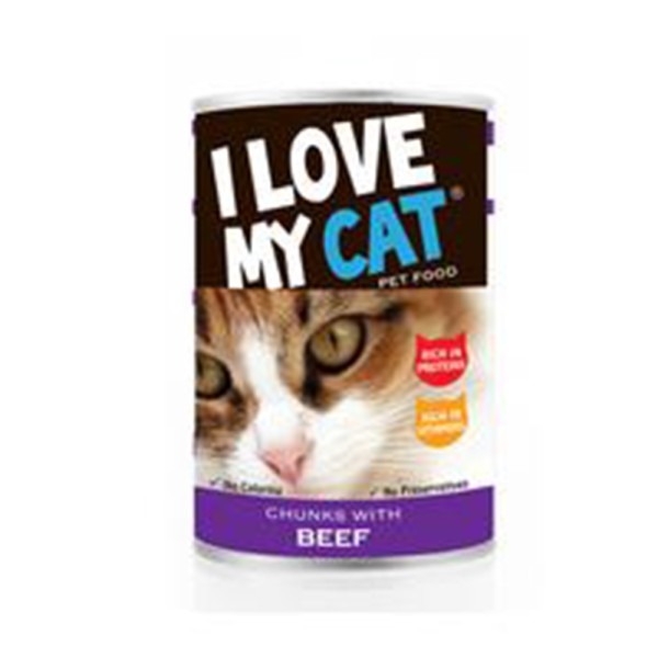 LOVE MYCAT Beef Chunks Cat Food 400g 530450-V001 by I Love My Cat
