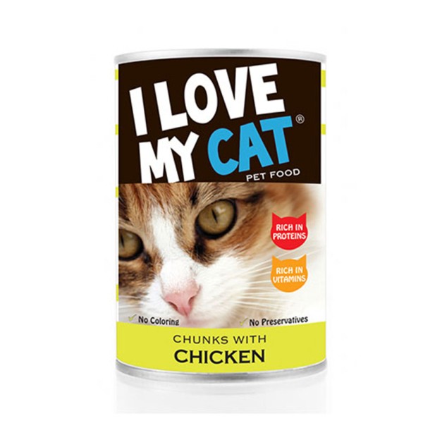LOVE MYCAT Chicken Chunks Cat Food 400g 530451-V001 by I Love My Cat