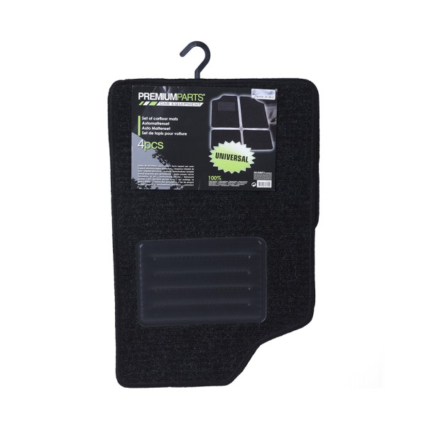 Car Mat Set Black Grey 536904-V001 by EH Excellent Houseware