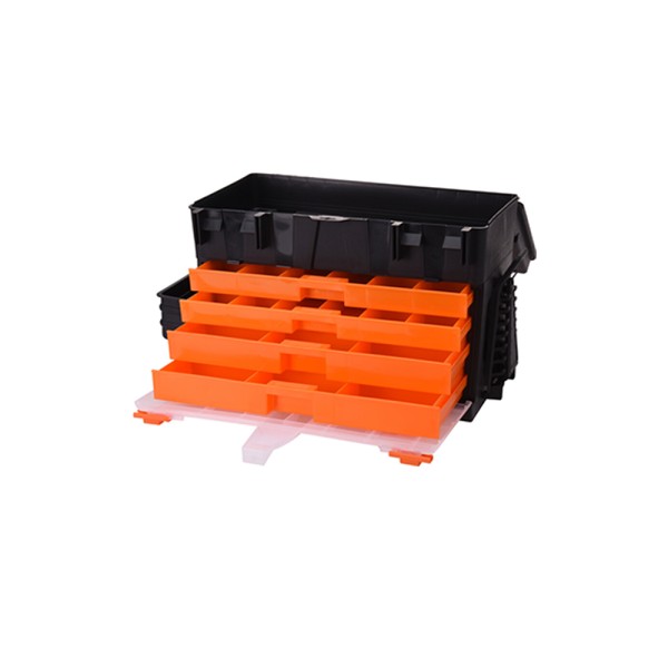 Tool Box Fishing Case Black+Orange 45x26x32Cm 536927-V001 by FX Tools