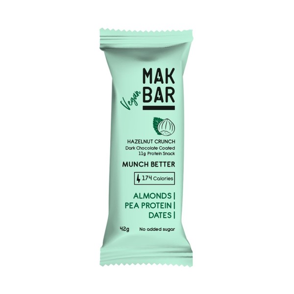 VEGAN HAZELNUT 11G PROTEIN BAR 540777-V001 by Mak Bar