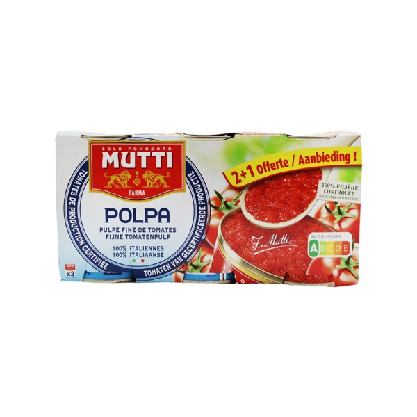 MUTTI FINELY CHOPPED TOMATOES TIN IN CLUSTER