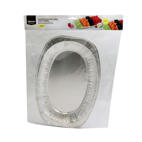 ALUMINUM TRAY OV1 OVAL SMALL 552812-V001 by Spinneys Essentials