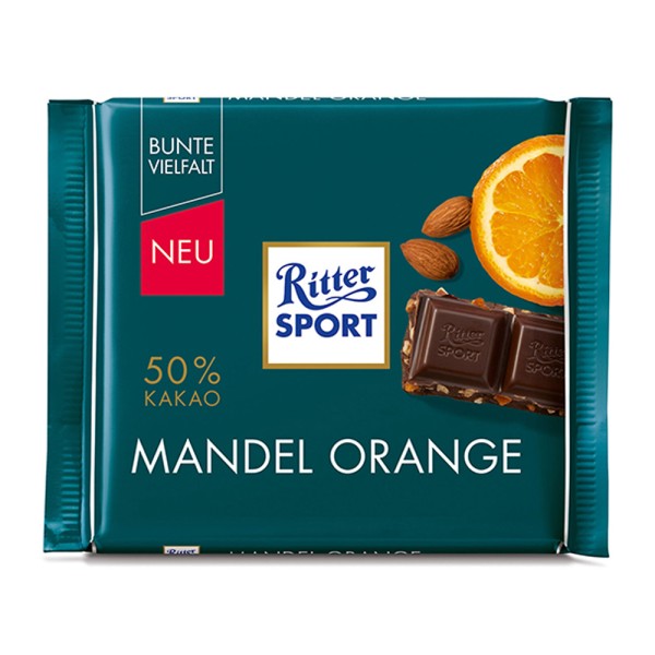 RITTER SPORT RITTER SPORT CV DARK ALMOND ORANGE