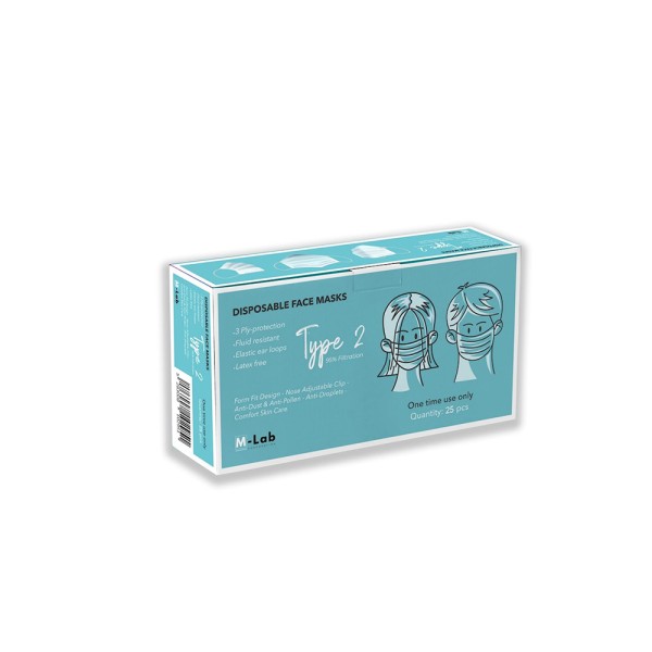 DISPOSABLE FACE MASK 3 PLY TYPE 2