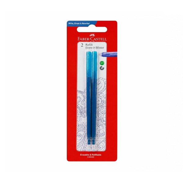 FABER CASTELL FC ERASABLE GEL ROLLER 0.7MM REFILL BLUE