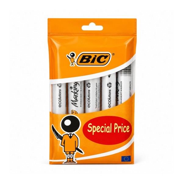 BIC MARKERS ECO 2000 POUCH OF 5 ASSORTED SP