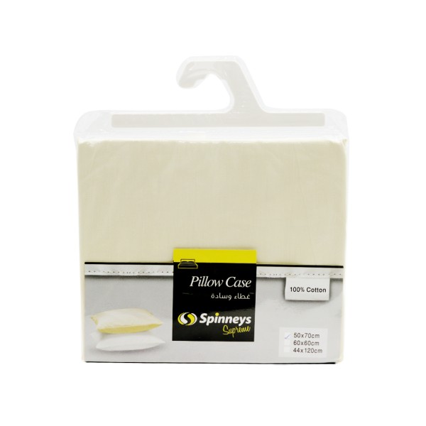 PILLOW CASE IVORY 100 PCENT COTTON 560782-V001 by Spinneys