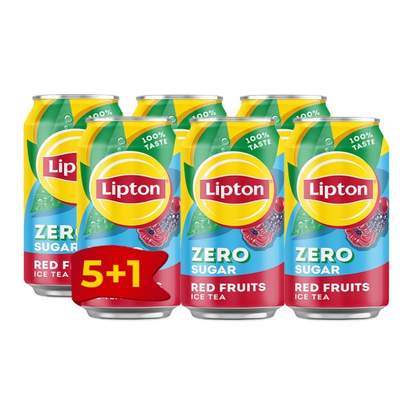 LIPTON  RED FRUIT ZERO CAN 5+1