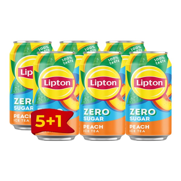 LIPTON ICE TEA PEACH ZERO CAN 5+1