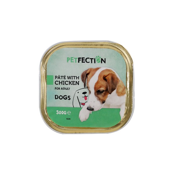 PETFECTION FOR CAT PATE CHICKEN DOG FOOD ALU