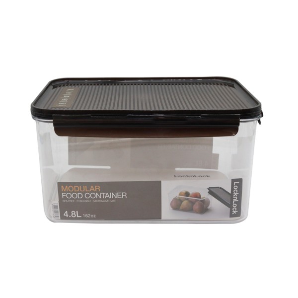 LOCK+LOCK MODULAR BISFREE RECTANGULAR CONTAINER BROWN