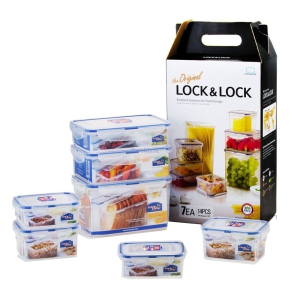 LOCK+LOCK CLASSIC COLORBOX SET 350+470+800+1+1.9L