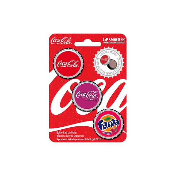 LIPSMACKER COKE BOTTLE CAP LIP BALM TRIO