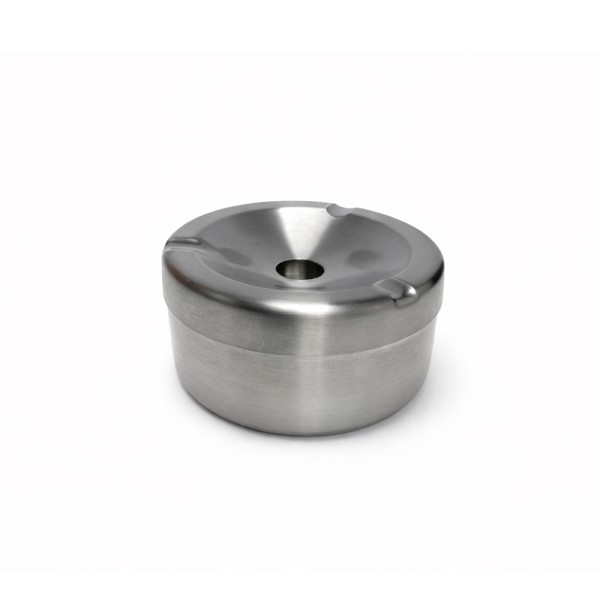 HARD GOODS ASHTRAY STAINL STEEL NATURAL W COVER