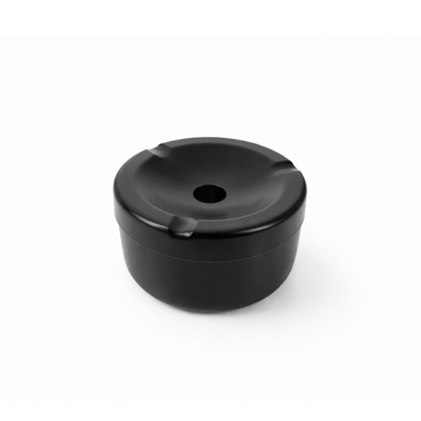 HARD GOODS ASHTRAY STAINL STEEL BLK W COVER