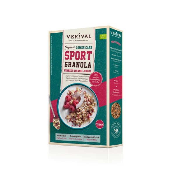 VERIVAL SPORT RASPBERRY AND ALMONDS GRANOLA