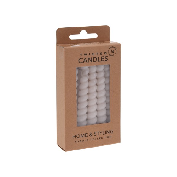  MINI TWISTED CANDLES SET LILAC