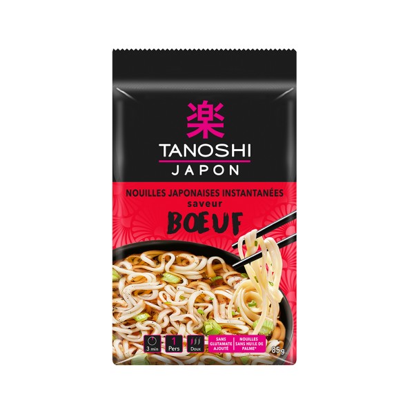 TANOSHI NOUILLES INSTANTANÉES BLÉ BOEUF 