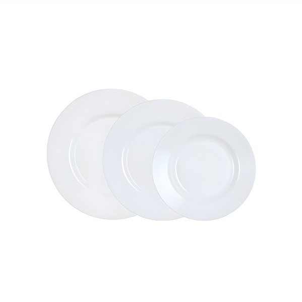 LUMINARC PLUMI DINNER SET WHITE