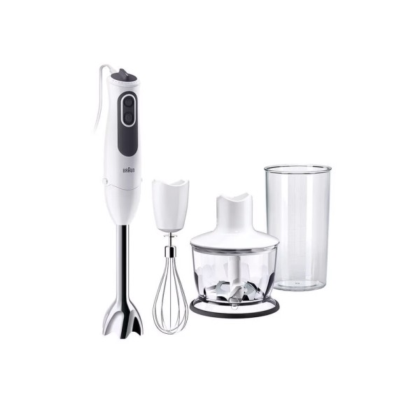 BRAUN HAND BLENDER SS STICK+CHOPPER+BOWL+WISK 