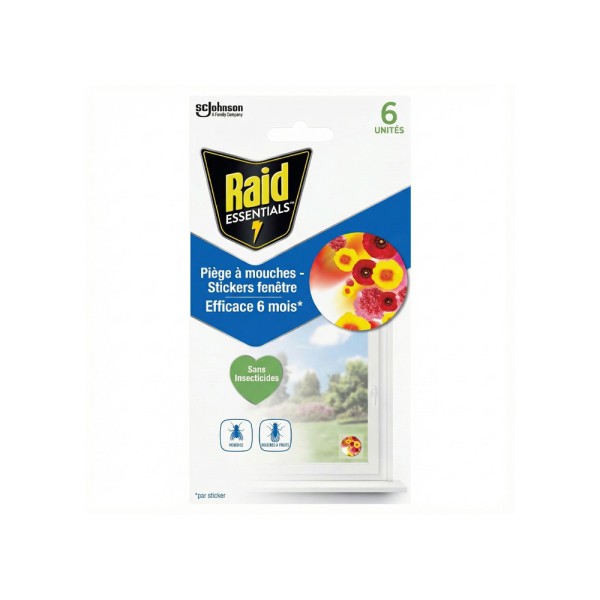 RAID ANTI-FLIES TRAP STICKERS FLORAL