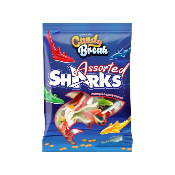 CAND.BREAK ASORTED COLOR SHARKS